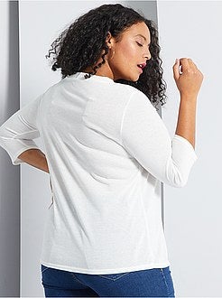 Camisola fina com gola em V - Kiabi