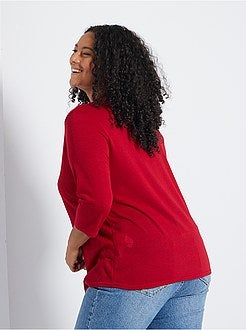 Camisola fina com gola em V - Kiabi