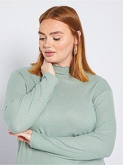 Camisola fina nervurada - Kiabi