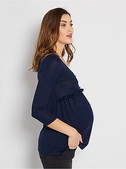 Camisola fina tipo blusa pré-mamã - Kiabi