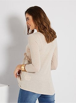 Camisola fina tipo blusa pré-mamã - Kiabi