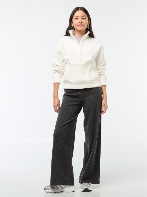 Camisola gola alta com efeito de lã de ovelha - Kiabi