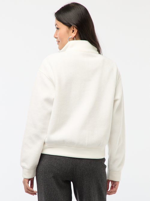 Camisola gola alta com efeito de lã de ovelha - Kiabi