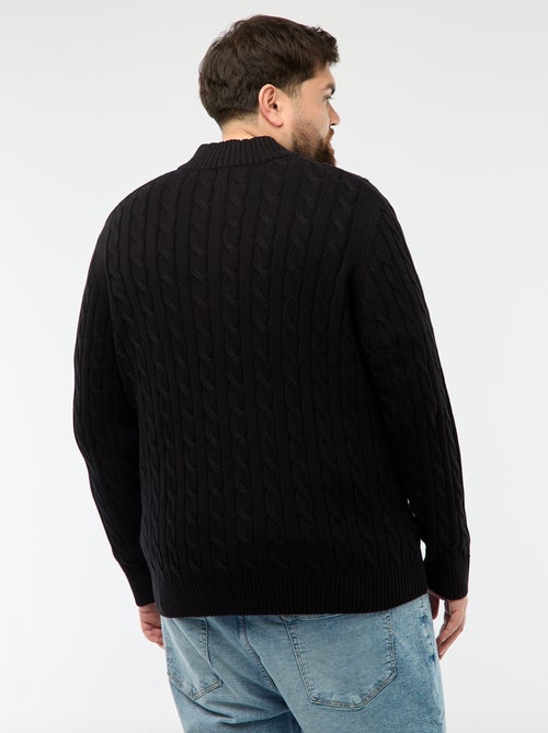 Camisola gola alta com fecho e torcidos - Kiabi