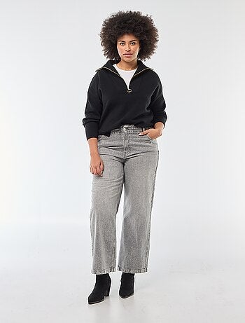 Camisola gola alta com fecho éclair