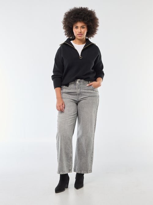 Camisola gola alta com fecho éclair - Kiabi