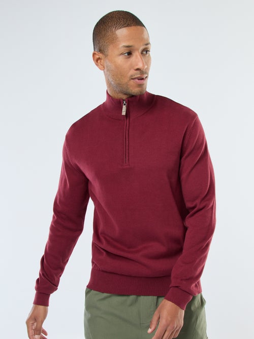 Camisola gola alta com fecho em malha - Kiabi