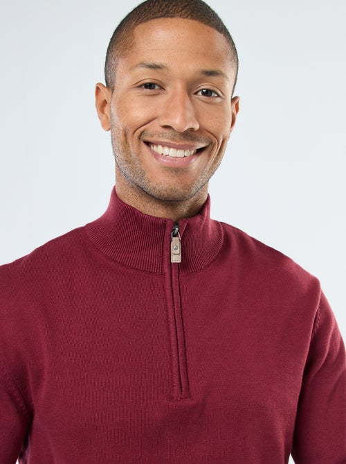 Camisola gola alta com fecho em malha - Kiabi