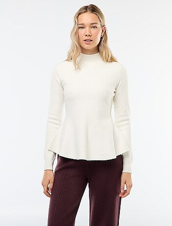 Camisola gola alta lisa