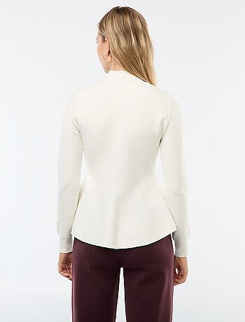 Camisola gola alta lisa