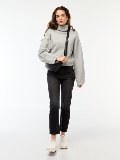 Camisola gola alta lisa - Kiabi