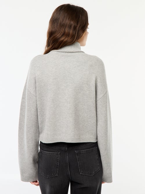 Camisola gola alta lisa - Kiabi