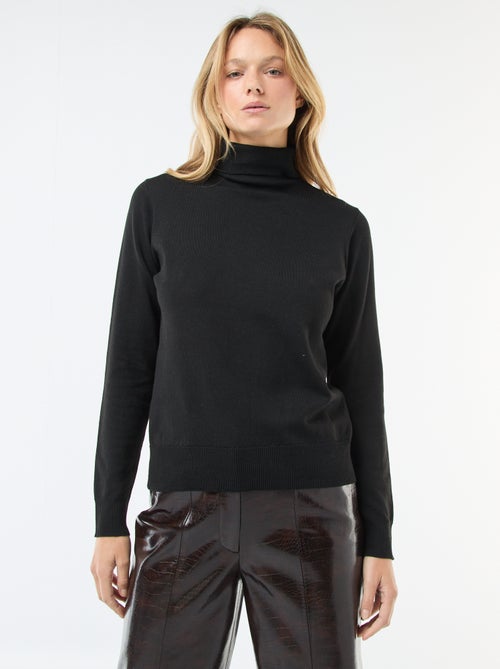 Camisola gola alta lisa - Kiabi