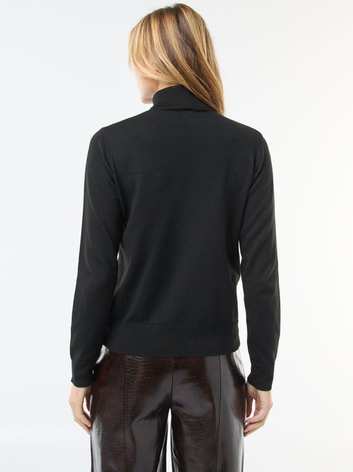 Camisola gola alta lisa - Kiabi