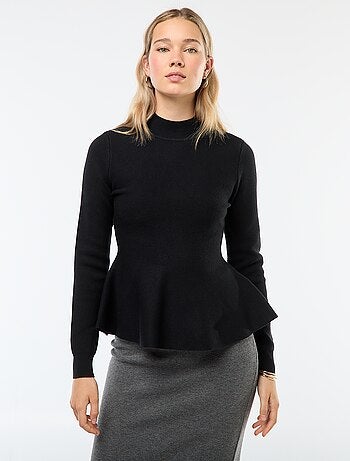 Camisola gola alta lisa