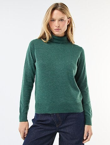 Camisola gola alta lisa