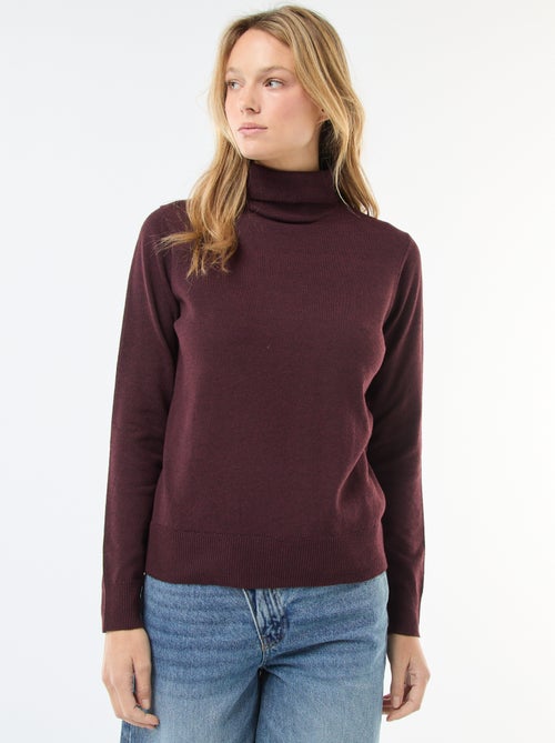 Camisola gola alta lisa - Kiabi