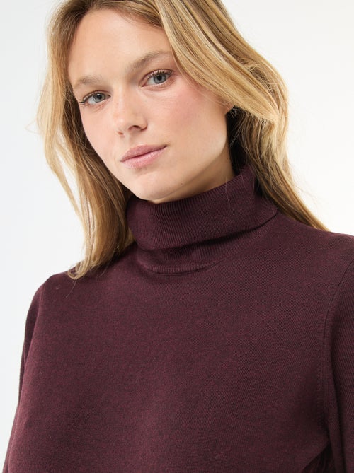 Camisola gola alta lisa - Kiabi