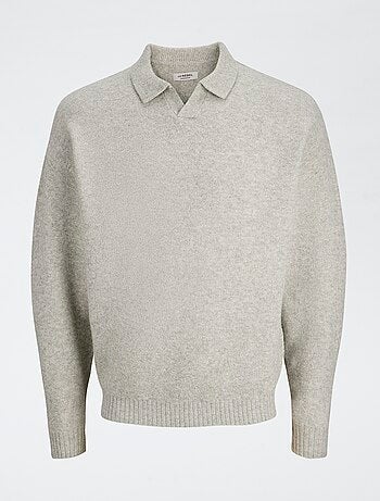 Camisola gola polo lisa