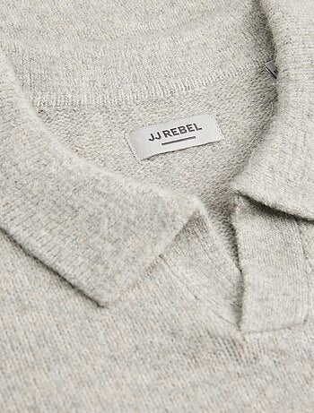 Camisola gola polo lisa 'JJ Rebel'