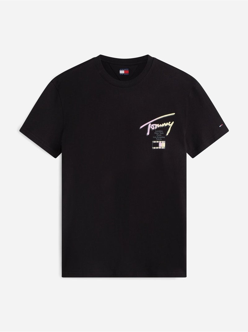 Camisola gola redonda - Tommy jeans Preto - Kiabi
