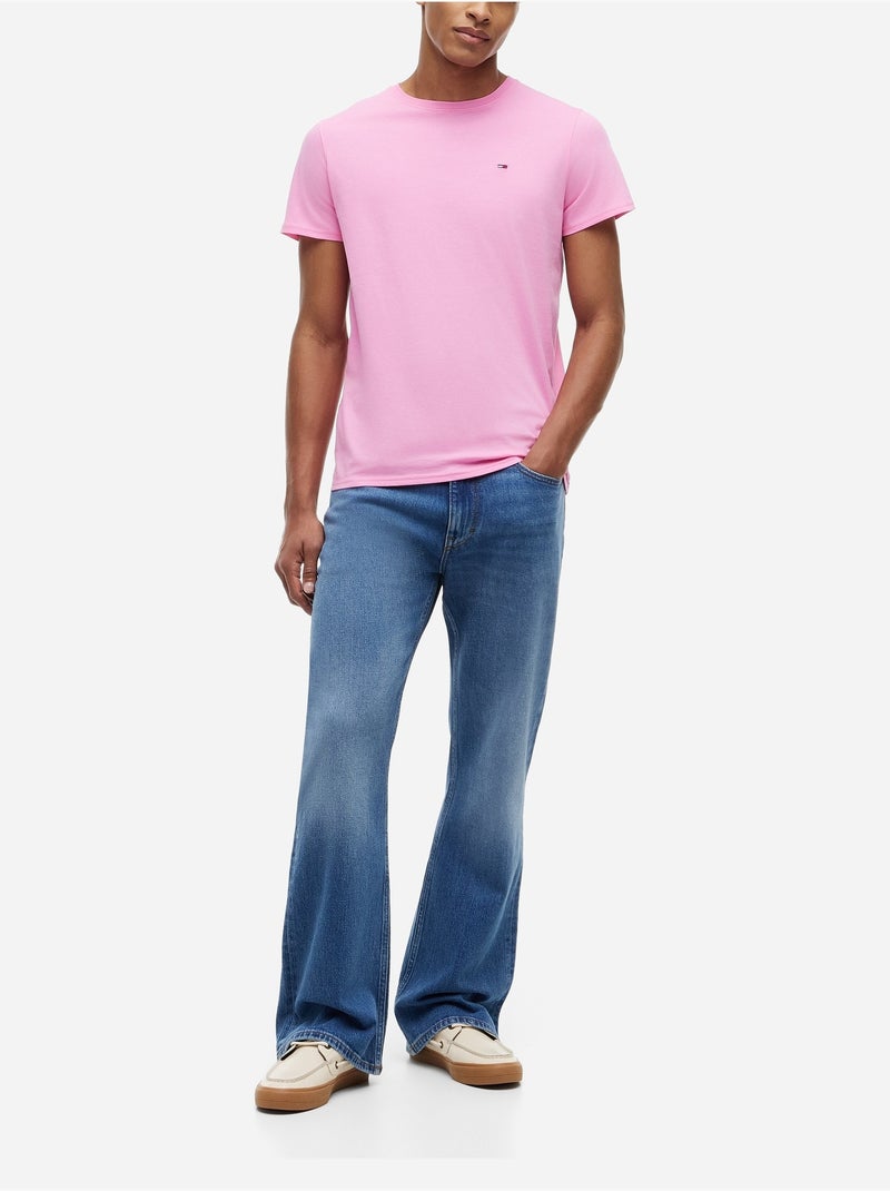 Camisola gola redonda - Tommy jeans Rosa - Kiabi