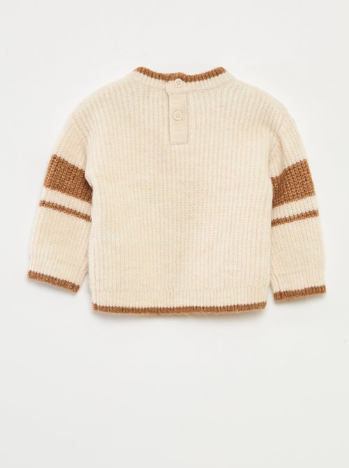 Camisola gola redonda bicolor - Kiabi