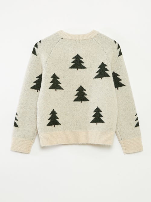 Camisola gola redonda com desenho - Kiabi