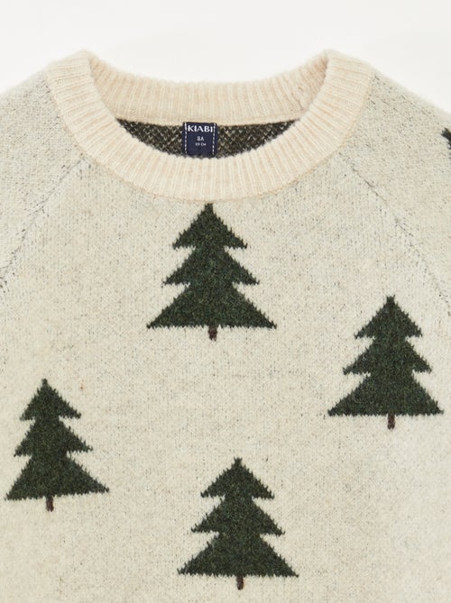Camisola gola redonda com desenho - Kiabi
