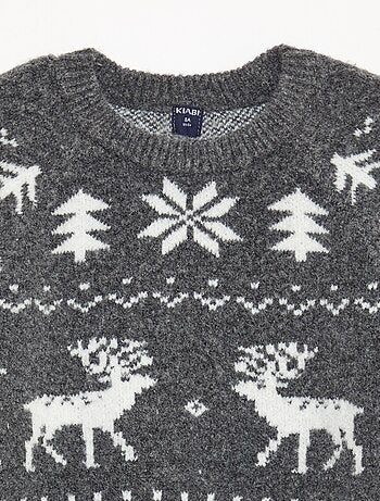 Camisola de gola redonda com desenho