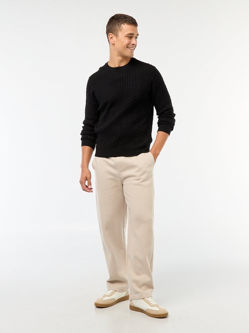 Camisola gola redonda mini torcida lisa - Kiabi