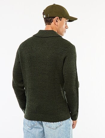 Camisola gola xaile lisa