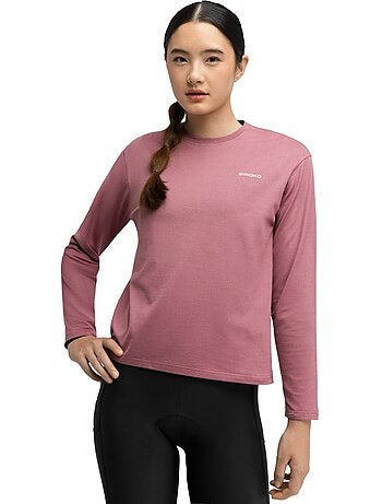 Camisola gravel de algodão e manga comprida mulher