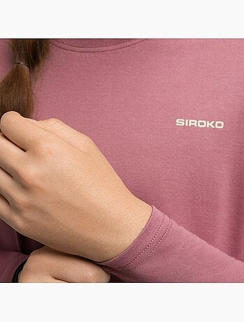 Camisola gravel de algodão e manga comprida mulher