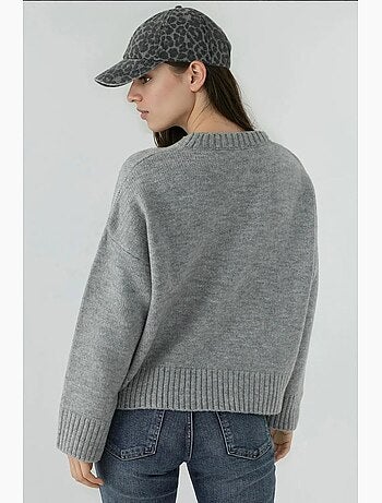 Camisola grossa de gola redonda com toque extra macio hiccup