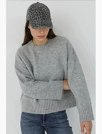 Camisola grossa de gola redonda com toque extra macio hiccup