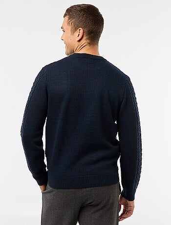 Camisola grossa de malha com torcidos