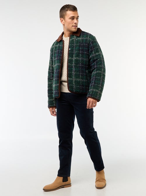 Camisola grossa de malha torcida lisa - Kiabi