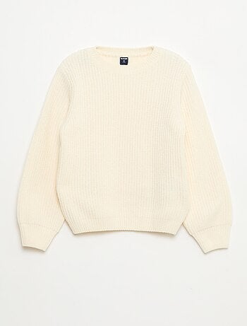 Camisola grossa em malha chenille