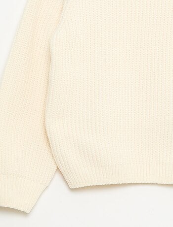 Camisola grossa em malha chenille