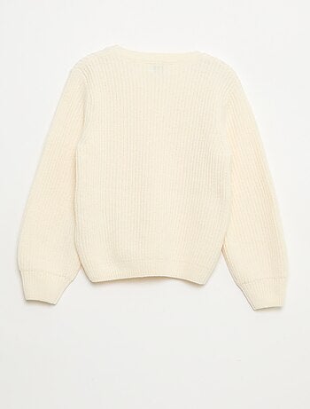 Camisola grossa em malha chenille