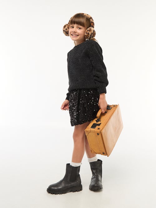 Camisola grossa em malha chenille - Kiabi