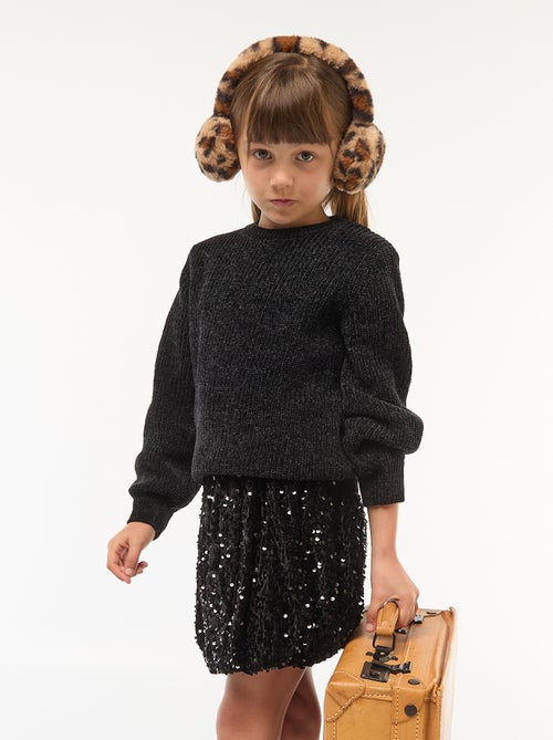 Camisola grossa em malha chenille - Kiabi