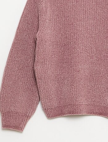 Camisola grossa em malha chenille