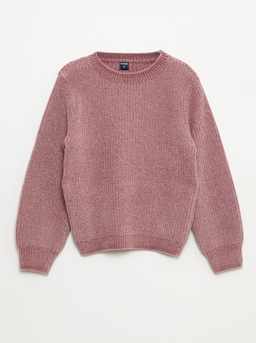 Camisola grossa em malha chenille - Kiabi