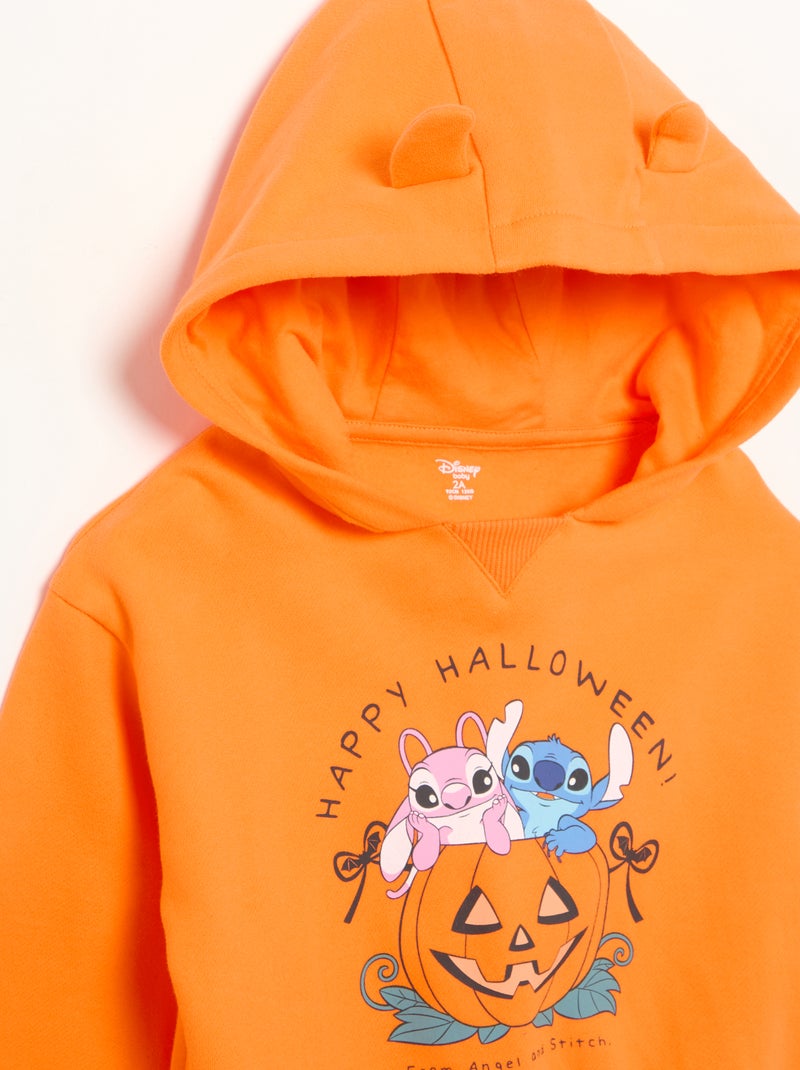 Camisola 'Halloween' 'Disney' 'Stitch' de polar Laranja - Kiabi
