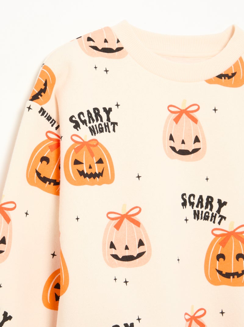 Camisola 'Halloween' em polar Beige - Kiabi