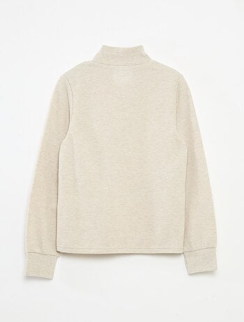 Camisola interior com bordado em algodão liso