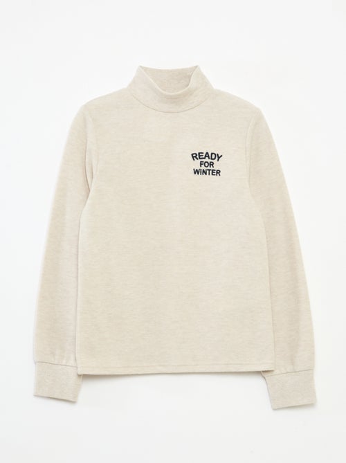 Camisola interior com bordado em algodão liso - Kiabi