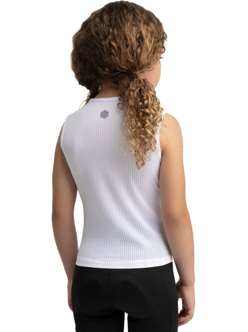 Camisola interior de ciclismo para rapariga Branco - Kiabi